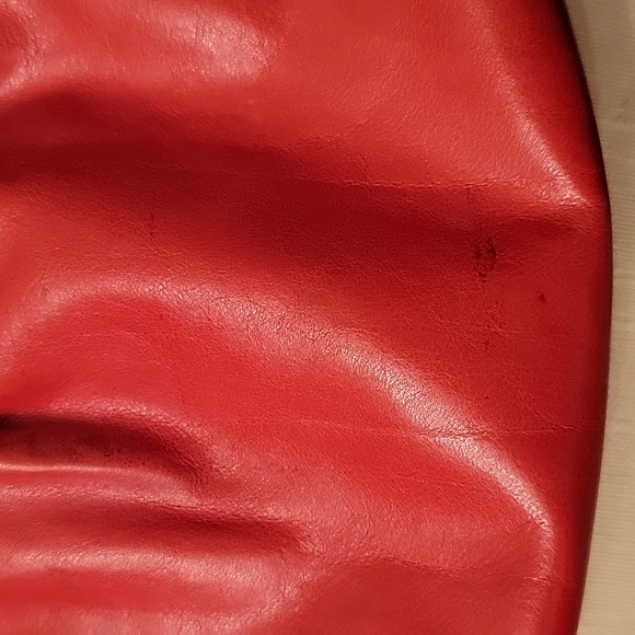 Salvadore Ferragamo Red Leather Purse Handbag Shoulder Pocketbook Handbag - Picture 10 of 12